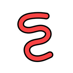 Naklejka premium Playfull Abstract Line Illustration