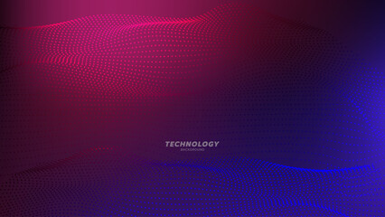 Abstract background with glowing wave. 