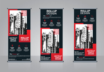 Modern Roll up banner standee design layout