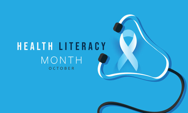 Health and literacy month. background, banner, card, poster, template. Vector illustration.