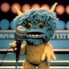 cute furry monster on American bandstand 1978 