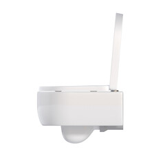 lavatory pan isolated on transparent background, bidet, 3D illustration, cg render
