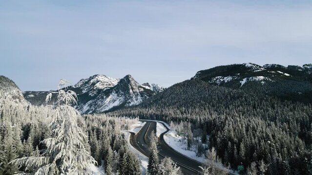 Snoqualmie Forest with I-90 Highway
