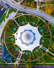 Bahai House of Worship - Top Down Aerial View
