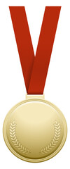 Winner golden medal. Premium award blank mockup