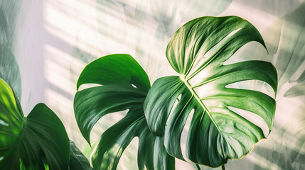 monstera palm  leaves background 