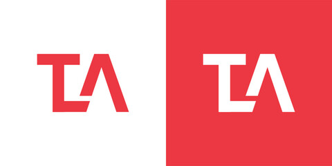 Letter L T A abstract logo design vector template