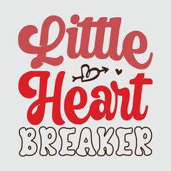 Little Heart Breaker Retro  svg design vector file