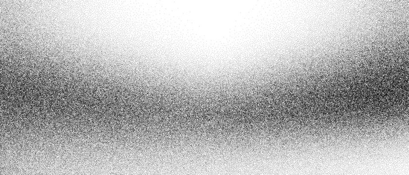 Gritty texture sand on transparent background.Monochrome noise halftone, grit pattern.Vector isolated illustration