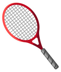 Racket color icon. Badminton equipment. Sport sign