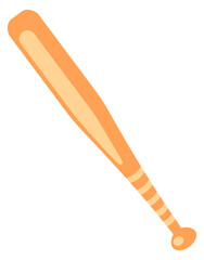 Baseball bat icon. Sport game cartoon equipment