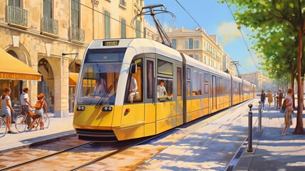 Plakat Montpellier public transport