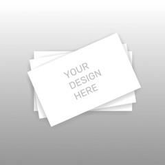 Blank A4 photorealistic brochure mockup on light grey background. Blank paper sheets for brochure on grey background, top view. Vector illustration. EPS10