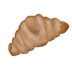 A croissant, illustration, element, PNG.