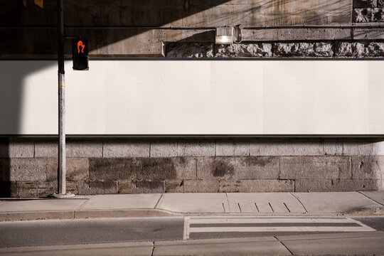 Blank Billboard Mockup on Street Wall