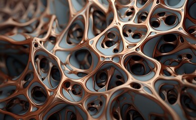 Organic Minimalist Biomimicry Capillary Membrane. Generative AI.