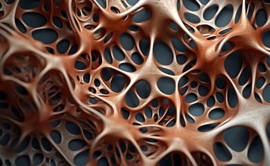 Organic Minimalist Biomimicry Capillary Membrane. Generative AI.