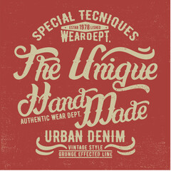 print design for man fashion with typo as vector