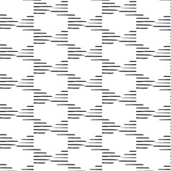 Stripe and shape pattern. Abstraction. black and white background