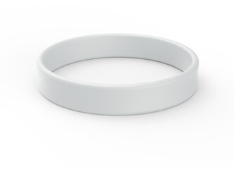 one silicone bracelet, isolated on transparent or white background, png, mockup