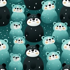 Fototapeta premium Panda tile texture