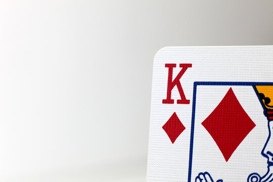 King of Diamonds, close up of corner of playing card