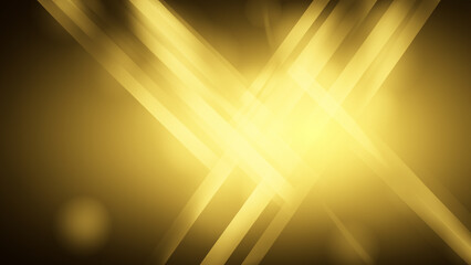 Golden luxury background with black line elements and light ray effect decoration and bokeh
