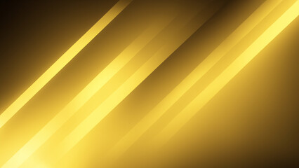 Golden luxury background with black line elements and light ray effect decoration and bokeh