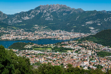 Landscape of Lecco Town from San Tomaso plain - 617743427