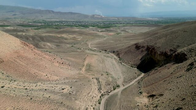 4k High definition drone video of the beautiful Araks valley- Armenia