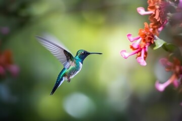Hummingbird flying. Generate Ai
