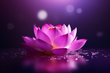 Lotus pink purple light. Generate Ai