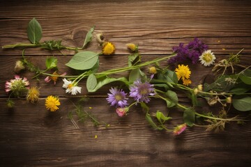 Medicinal plants herb. Generate Ai - obrazy, fototapety, plakaty