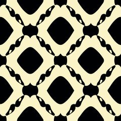 Timeless black and white fabric pattern with peppermint motifs, drawing inspiration from art deco design.