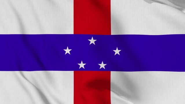 Netherlands Antilles Flag Waving Loop