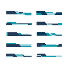 Set footer for letterhead. Abstract geometric background can used for letterhead, header, footer, layout, letterhed, landing page and print media.
