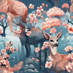 Deer tile texture
