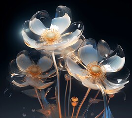 3D Flower Translucent
Hi
I get the ideas from nature. For the graphics an AI helps me. The processing of the images is done by me with a graphics program.