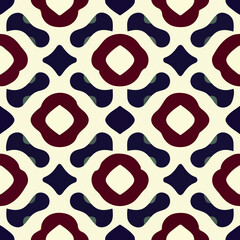 Dynamic red and black art deco pattern on white background. Repeating fabric design with seamless precision.