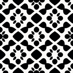 Playful black and white heart pattern, reminiscent of tilework or Sierpinski gasket, adds charm and character.