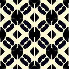 Stylish black and white art deco pattern on white background.