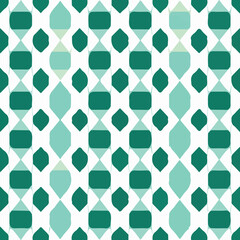 Green and white geometric pattern, inspired by Sierpinski gasket, ideal for fabric design.