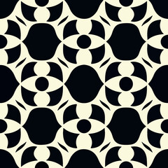 Mesmerizing black and white circles in an art deco style pattern.