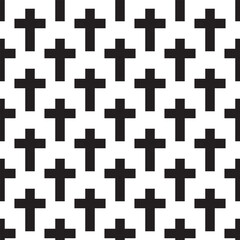 Obraz premium Christian cross seamless pattern. Vector illustration.