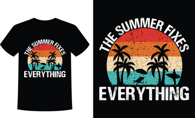 the beach fixes everything t-shirt