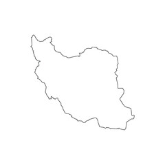 iran map icon vector