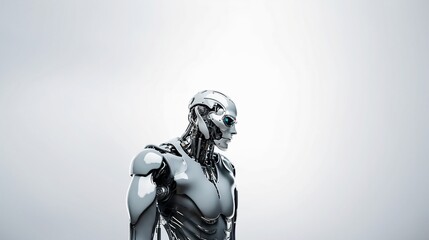 Futuristic Artificial intelligence, a digital humanoid android robot. ROBOT AI technology