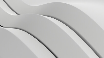 monochromatic wavy geometric structure. 3D simple background. 3D rendering 