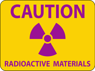 Obraz premium Radioactive Material Sign Caution Radioactive Materials