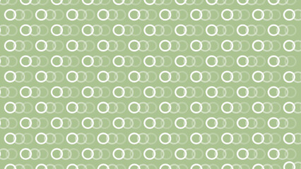 Green seamless pattern with white circles